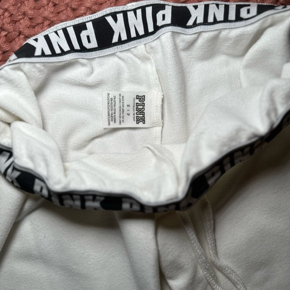 White fold over sweats - Picture 4 of 5